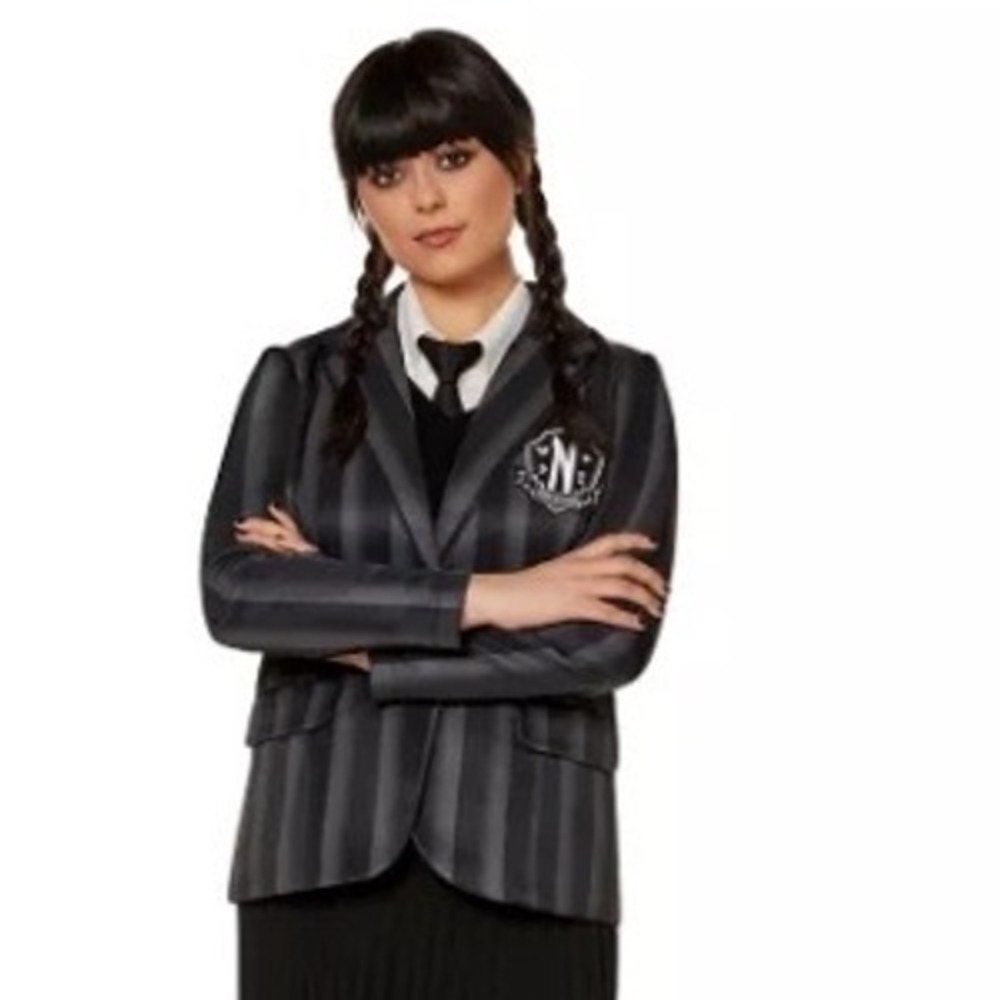 Wednesday Addams Blazer Jacket Nevermore Academy Costume Cosplay Adult S 4-6
